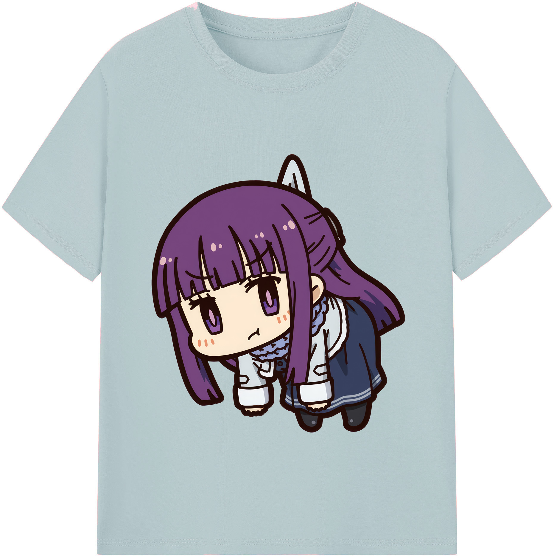 （画像用） 葬送のフリーレン Frieren 綿100％半袖Tシャツ（フロントプリント）